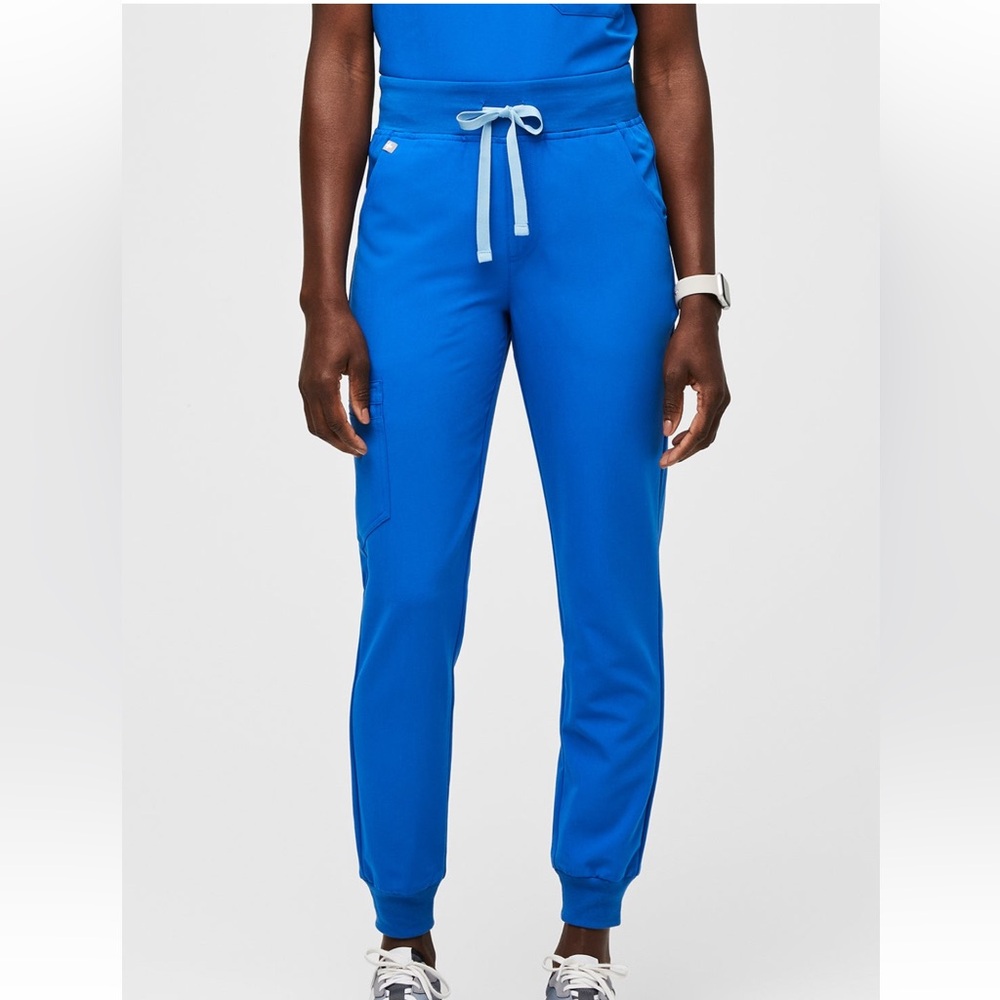 Figs high waisted Zamora joggers - royal blue